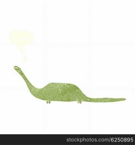 cartoon dinosaur with speech bubble