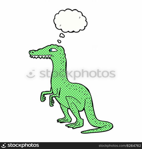 cartoon dinosaur with thought bubble