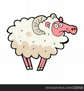 cartoon dirty sheep