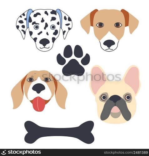 Cartoon dog or puppy characters design.. Cartoon dog or puppy characters design