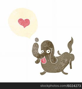 cartoon dog with love heart