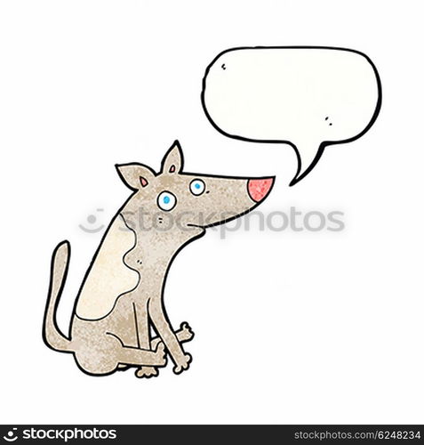 cartoon dog with speech bubble