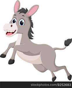 cartoon donkey isolated on white background	