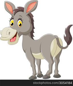 Cartoon donkey smile and happy