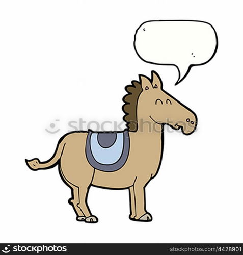 cartoon donkey with speech bubble