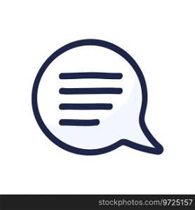 Cartoon doodle speech bubble icon chat sign Vector Image
