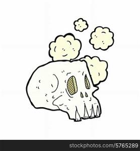 cartoon dusty old skull