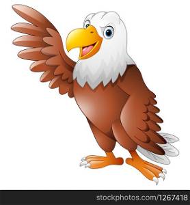 Cartoon eagle presenting