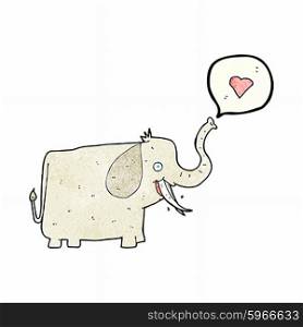 cartoon elephant with love heart