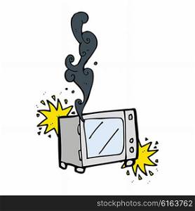 cartoon exploding microwave