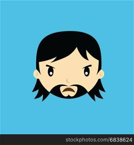 cartoon expression face male guy man vector art. cartoon expression face male guy man vector art illustration