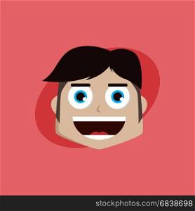 cartoon expression face male guy man vector art. cartoon expression face male guy man vector art illustration