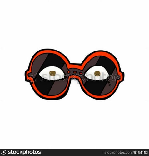 cartoon eyes in dark glasses