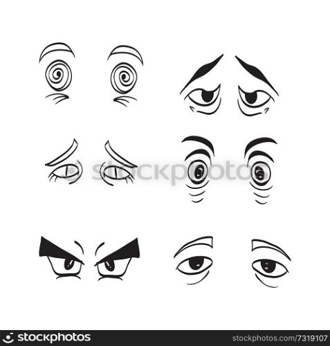 cartoon eyes in vector