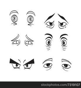 cartoon eyes in vector