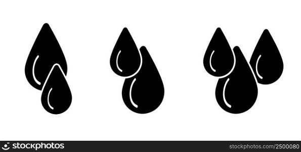 Cartoon falling honey drop. Water, rain, oil or blood drops. water, aqua droplet icon. humidity, two or drops. Splash silhouette sign. Ink concept. Vector clean, liquid drop symbol or logo.   