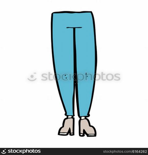 cartoon female legs