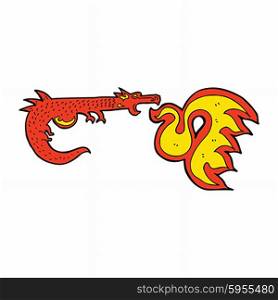 cartoon fire breathing dragon