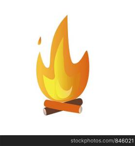 Cartoon fire flame icon set. Vector design.
