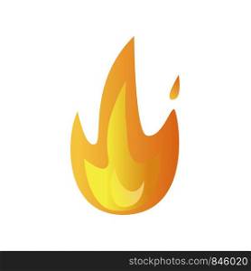 Cartoon fire flame icon. Vector design.
