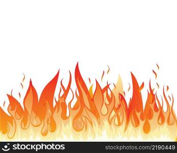 Cartoon fire flame. Modern light effect for web Design in flat style. Vector illustration