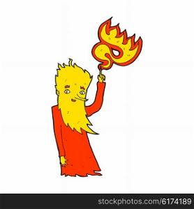 cartoon fire spirit