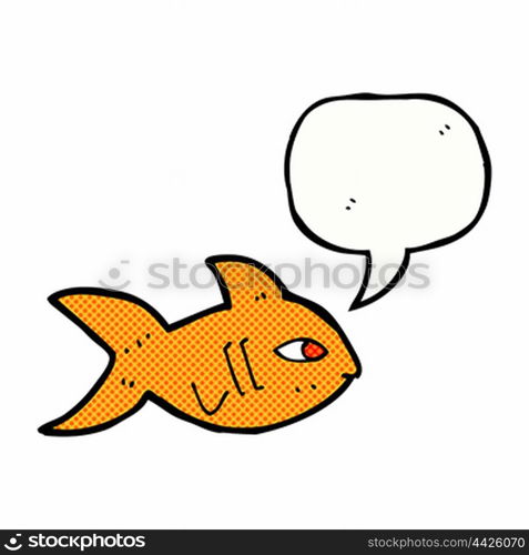 cartoon fish with speech bubble