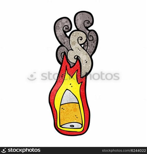 cartoon flaming bullet