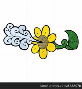 cartoon flower squirting water