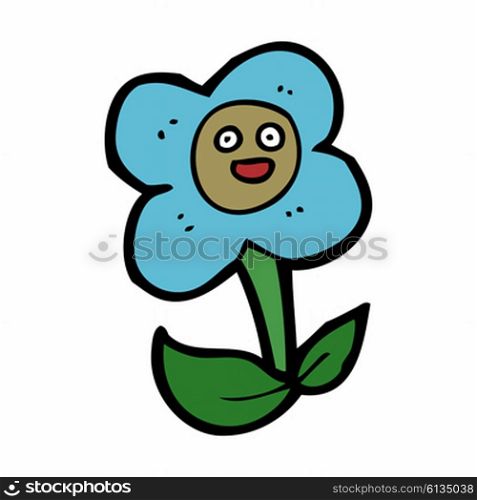 cartoon flower with face