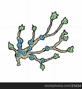 cartoon flowering branch