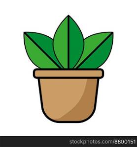 cartoon flowerpot. Plant floral design. Vector illustration. stock image. EPS 10.. cartoon flowerpot. Plant floral design. Vector illustration. stock image.