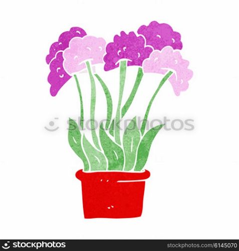 cartoon flowers in pot