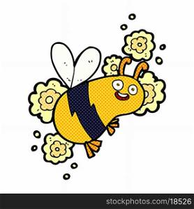 cartoon flying bee