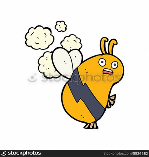 cartoon flying bee