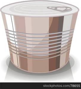 Cartoon Food Tin Can. Illustration of a cartoon food tin can, with no sign