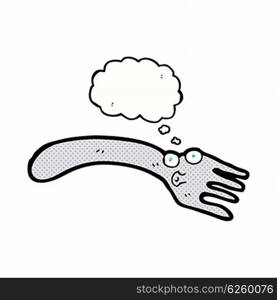 cartoon fork with thought bubble