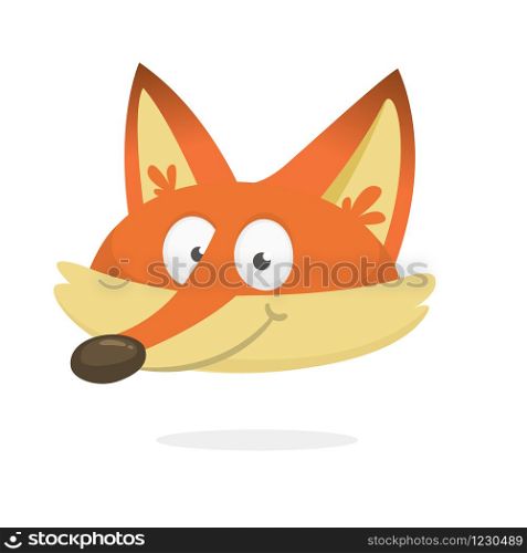 Cartoon fox head icon. Vector illustration