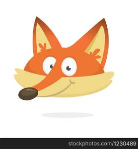 Cartoon fox head icon. Vector illustration