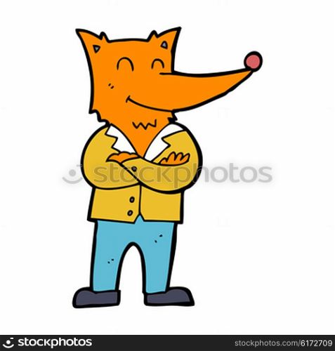 cartoon fox in shirt