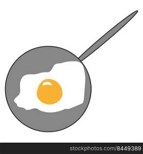 cartoon fried egg. Vector illustration. Stock image. EPS 10.. cartoon fried egg. Vector illustration. Stock image. 