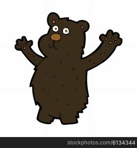 cartoon funny black bear