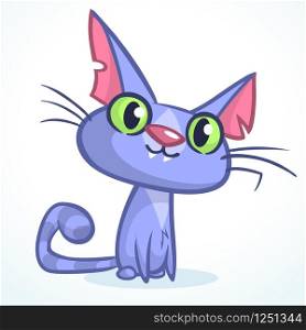 Cartoon funny cat illustration