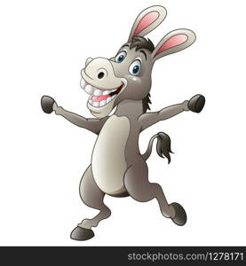Cartoon funny donkey