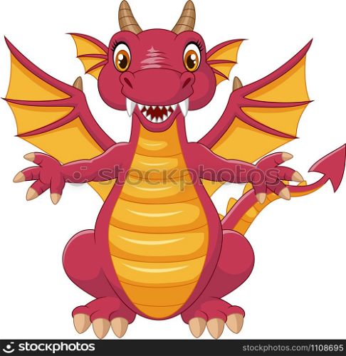 Cartoon funny dragon