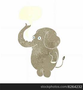 cartoon funny elephant with speech bubble