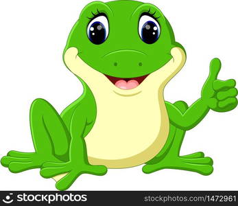 Cartoon funny frog