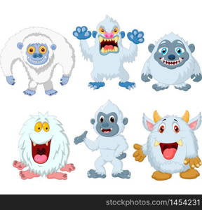 Cartoon funny monster collection set