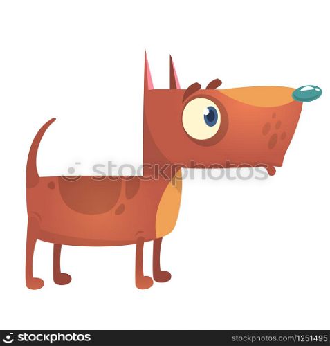 Cartoon funny pitbull dog. Vector illustration