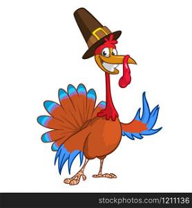 Cartoon funny turkey character for Thanksgiving